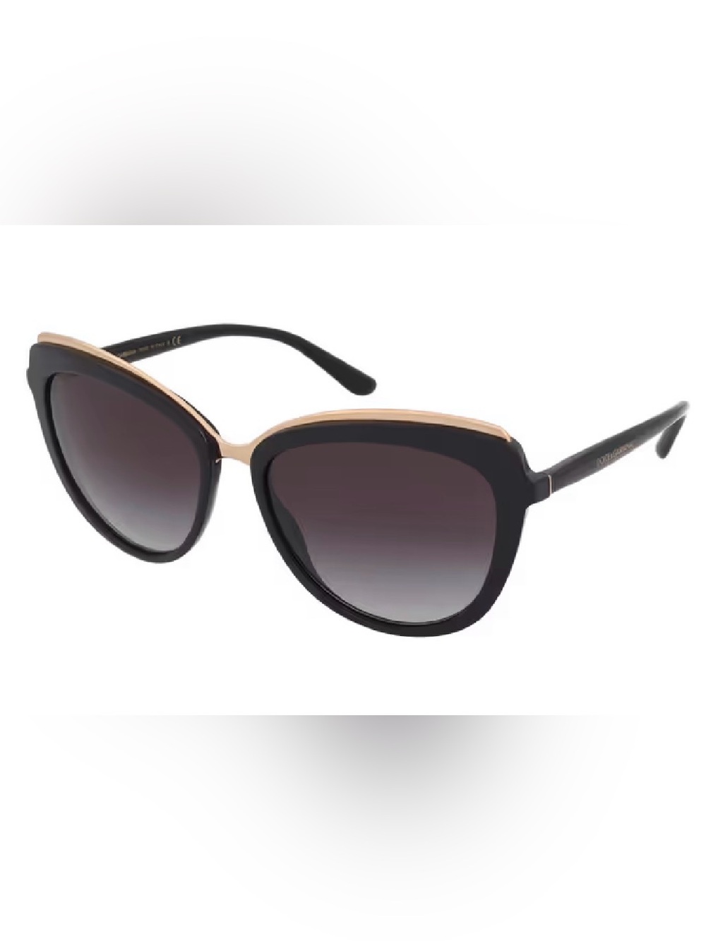 Dolce & Gabbana Black and Gold Cat-Eye Sunglasses